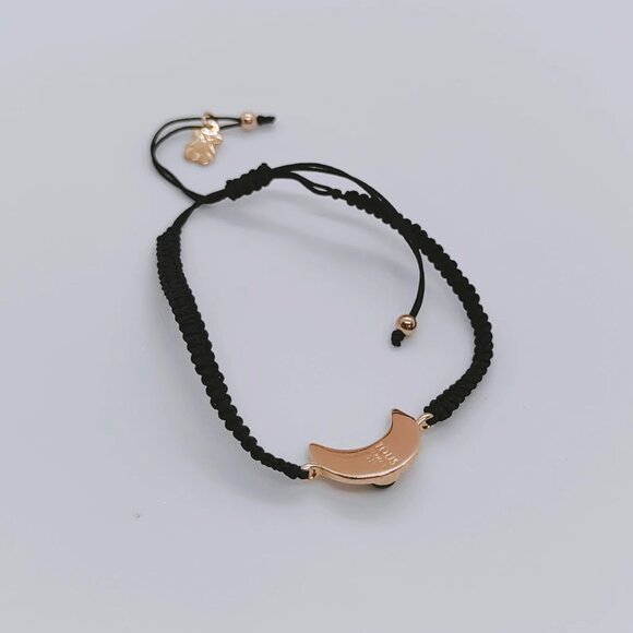 TOUS Bracelet Rose Vermeil Silver Super Power Bracelet with Cord and Spinel - Picture 7 of 9